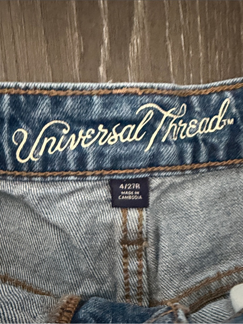 Universal Thread Blue Denim High-Rise Jean Shortie Shorts Women’s Size 4/27R - Picture 5 of 6